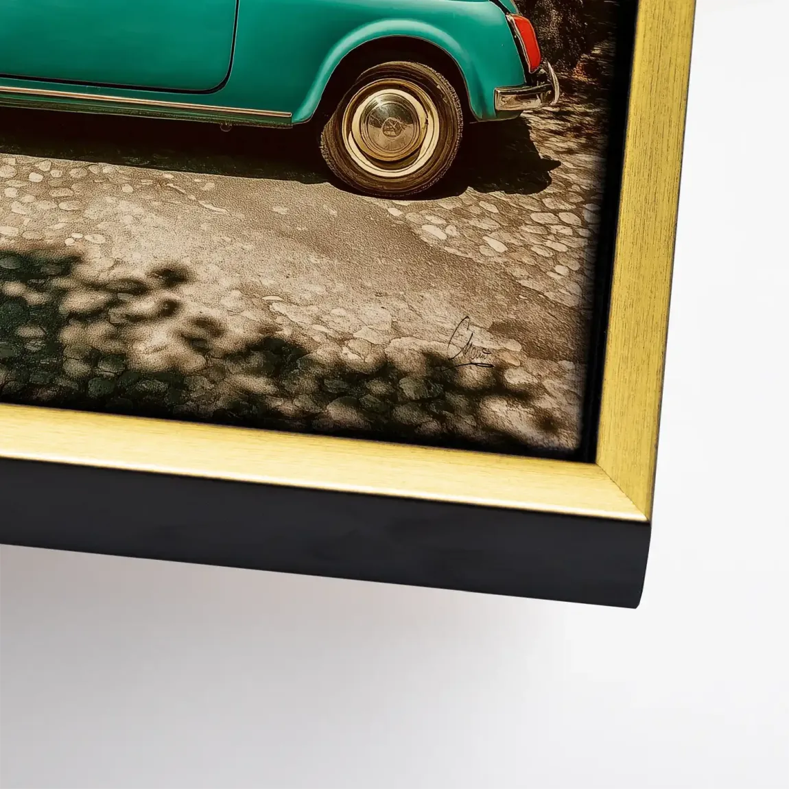 Toskana Fiat Charm Leinwand Bild