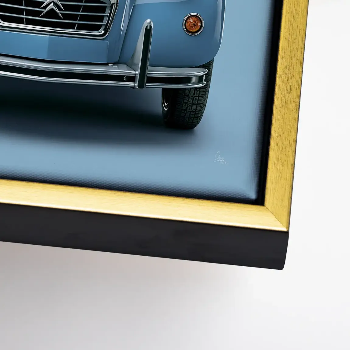 Citroen 2CV Bleu Leinwand Bild