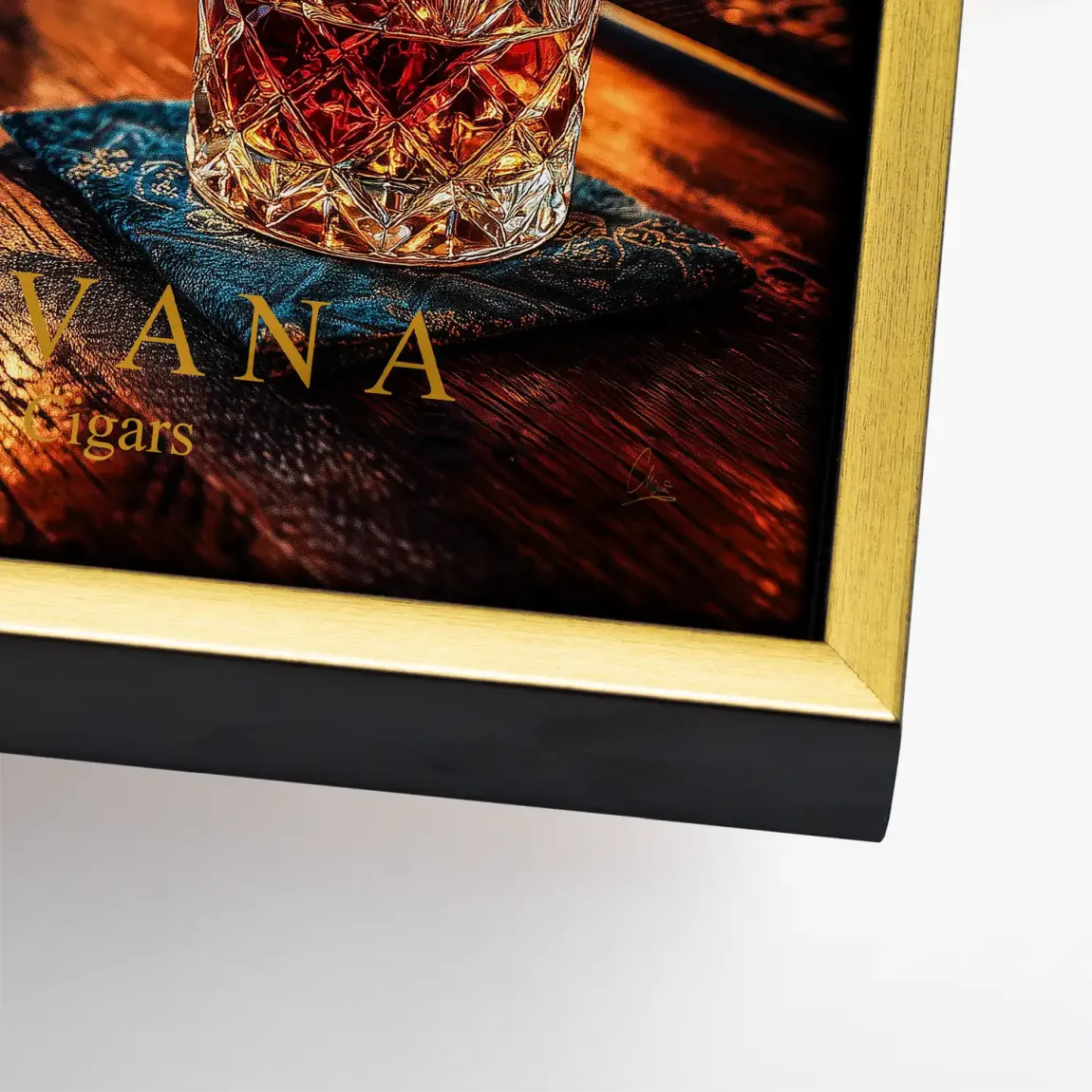 Havana Nights Whisky Leinwand Bild
