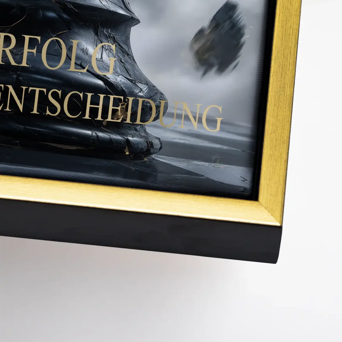 Schwarze Entscheidung Leinwand Bild