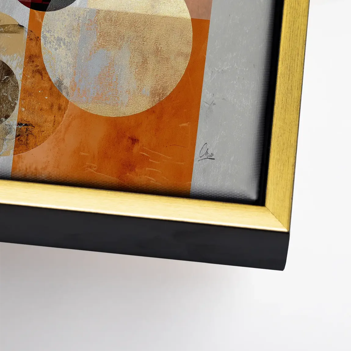 Golden Orbit Leinwand Bild