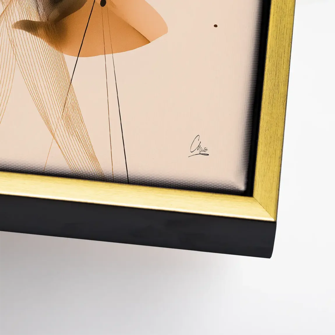 Amber Flow Harmony Leinwand Bild