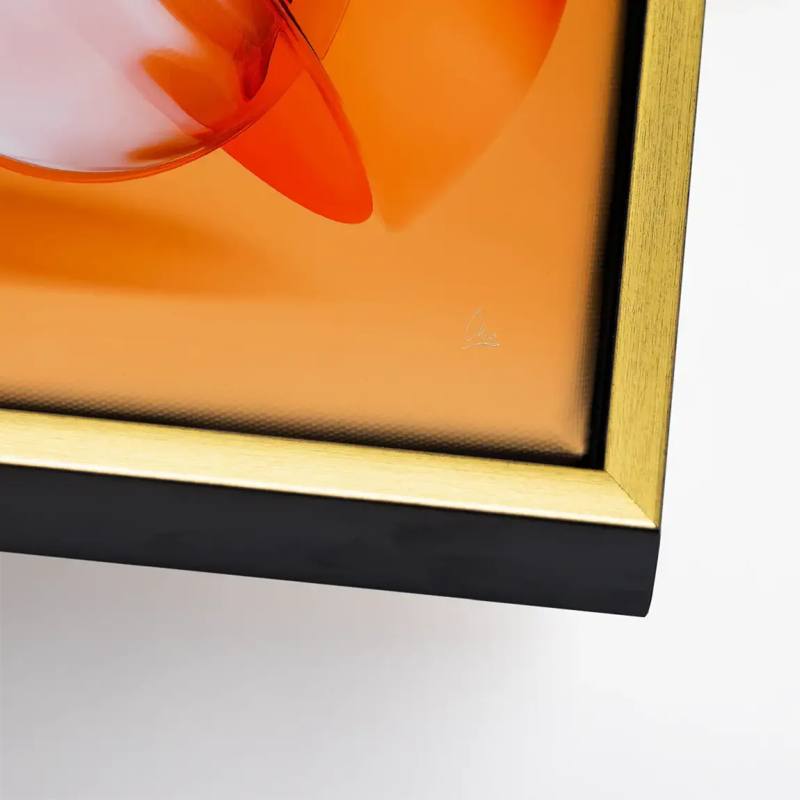 Orange Amber Abstrakt Leinwand Bild