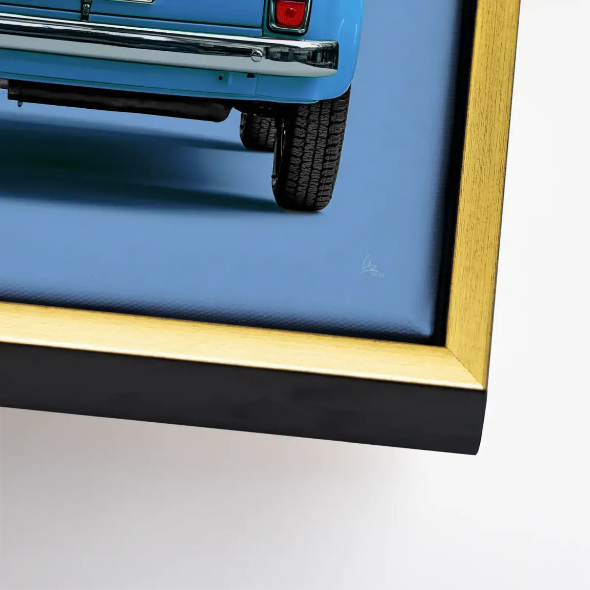 Fiat 500 Azzurro Leinwand Bild