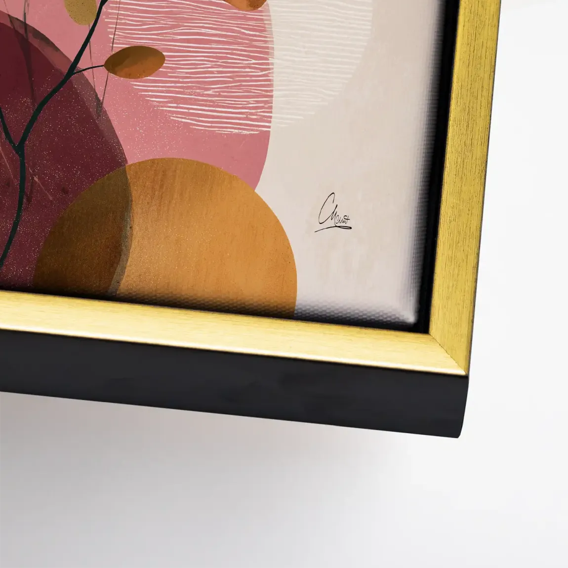 Golden Terra Harmony Leinwand Bild