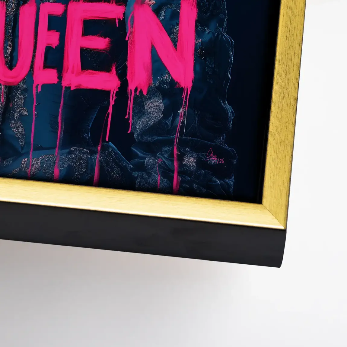 Queen Neon Art Leinwand Bild