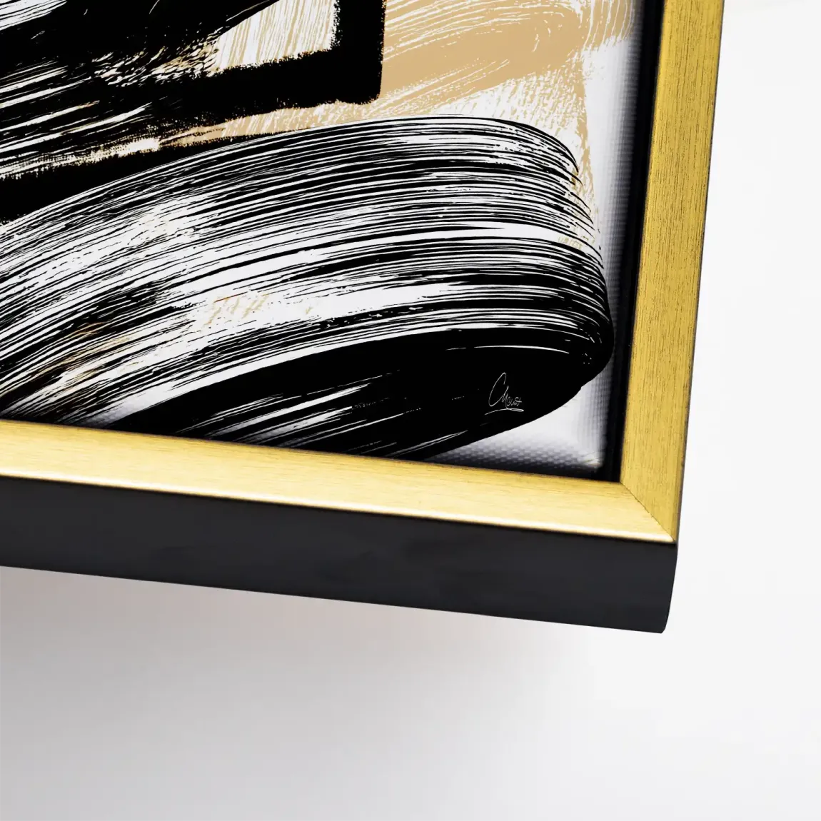 Black Motion Abstrakt Leinwand Bild