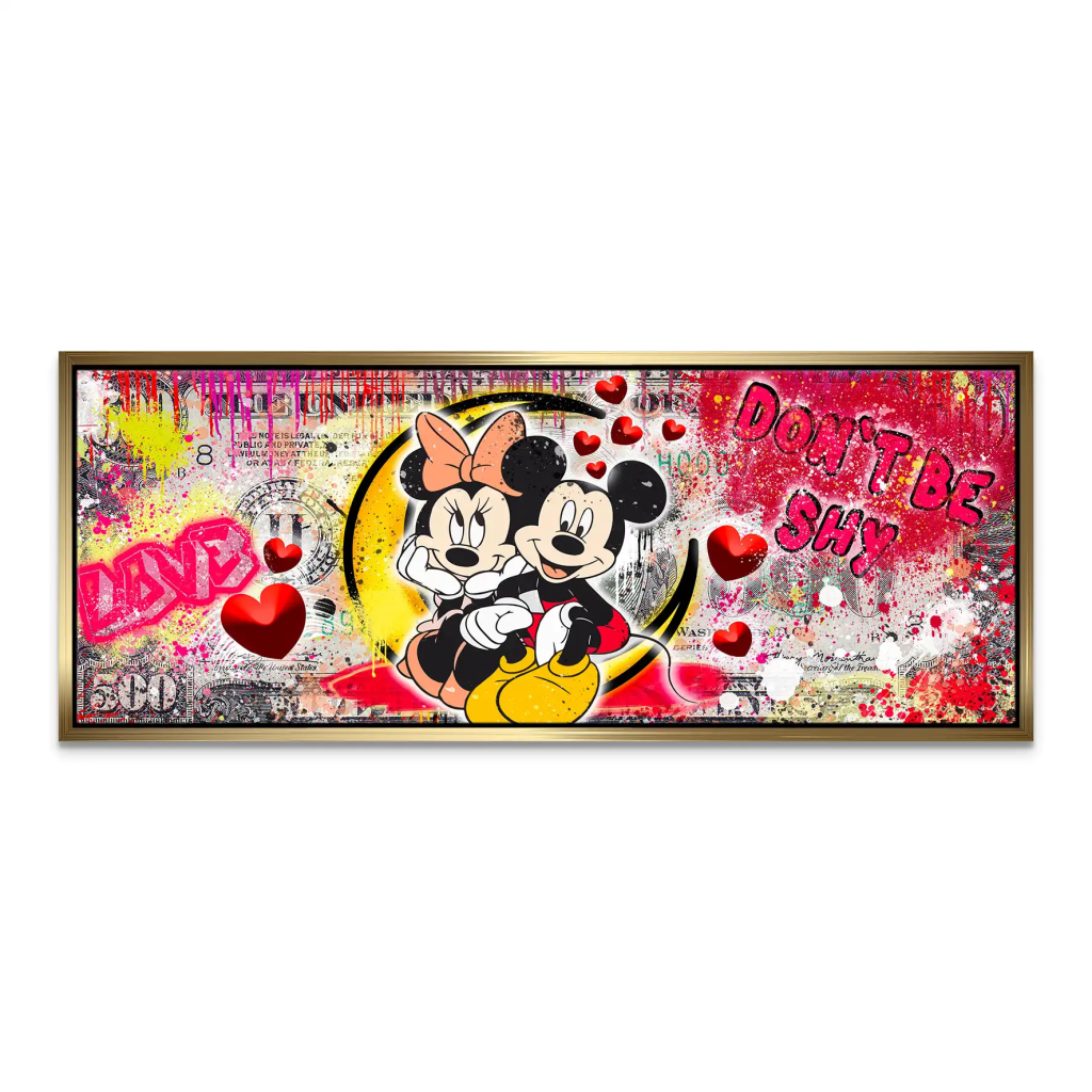 Micky Minnie Love Dollar Leinwand Bild INGALERIE