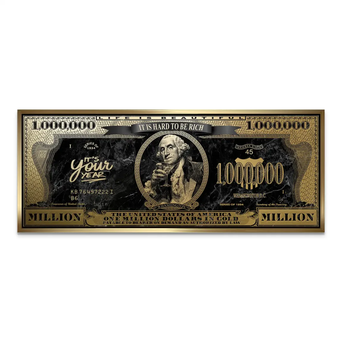 Million Vision George Washington Leinwand Bild