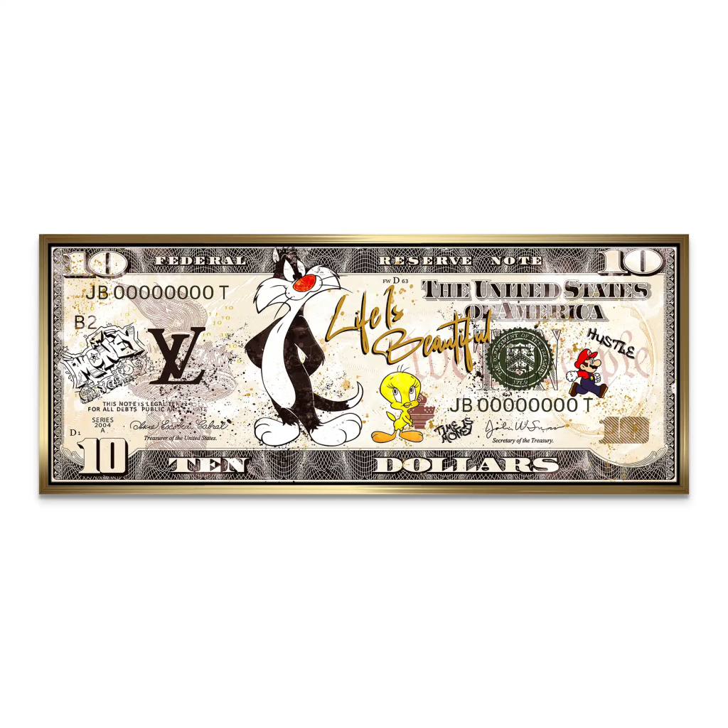 Tweety und Sylvester Dollar Leinwand Bild INGALERIE