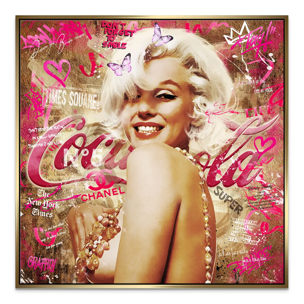 Marilyn Monroe Graffiti Style Leinwand Bild INGALERIE