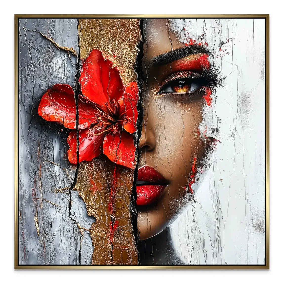 Red Blossom Beauty Leinwand Bild INGALERIE