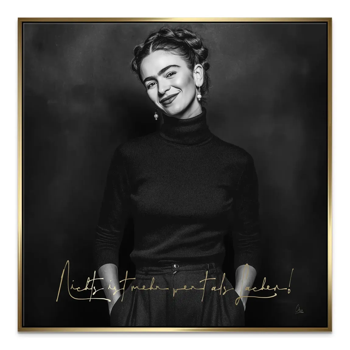 Frida Kahlos Lachen Leinwand Bild