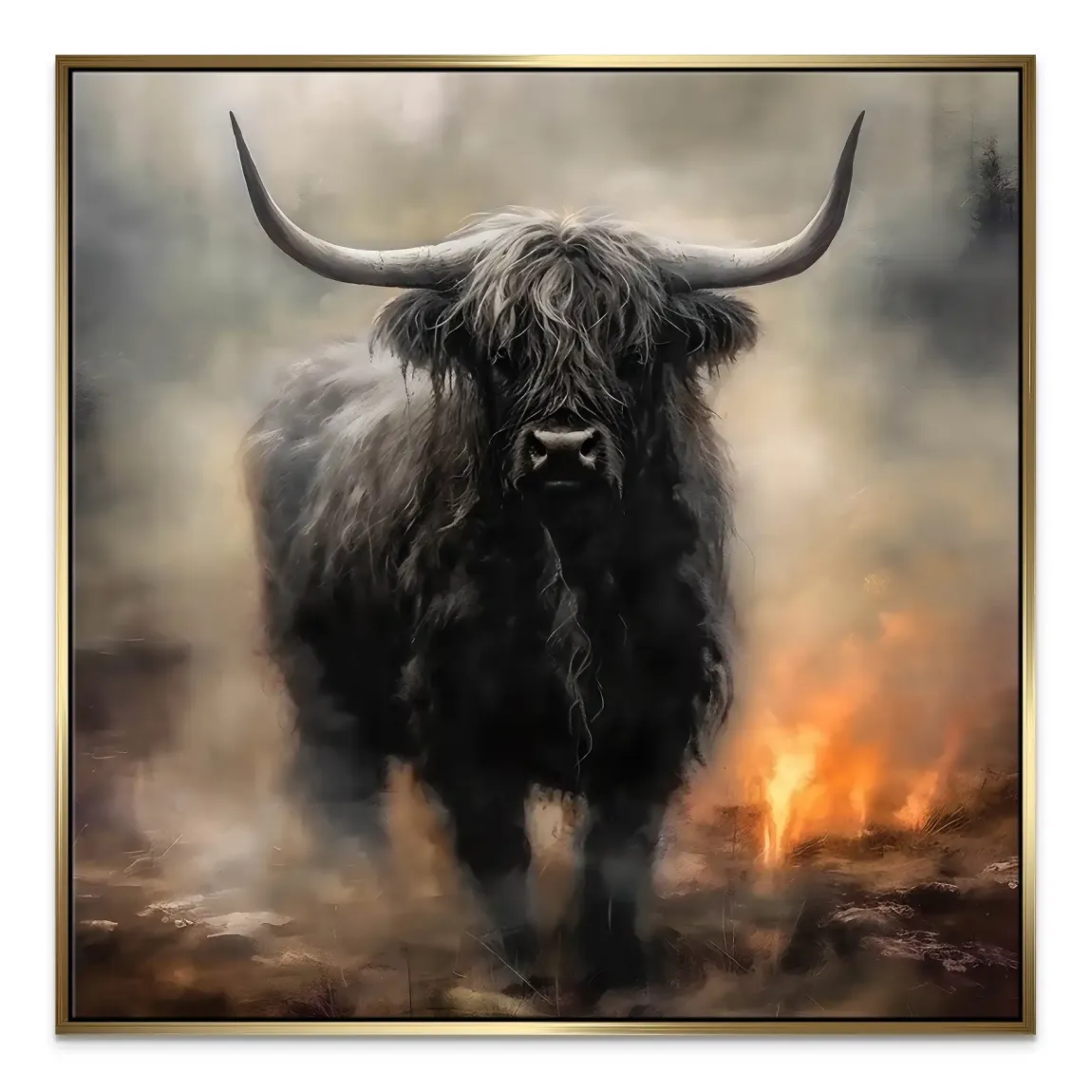 Highland Rind Leinwand Bild