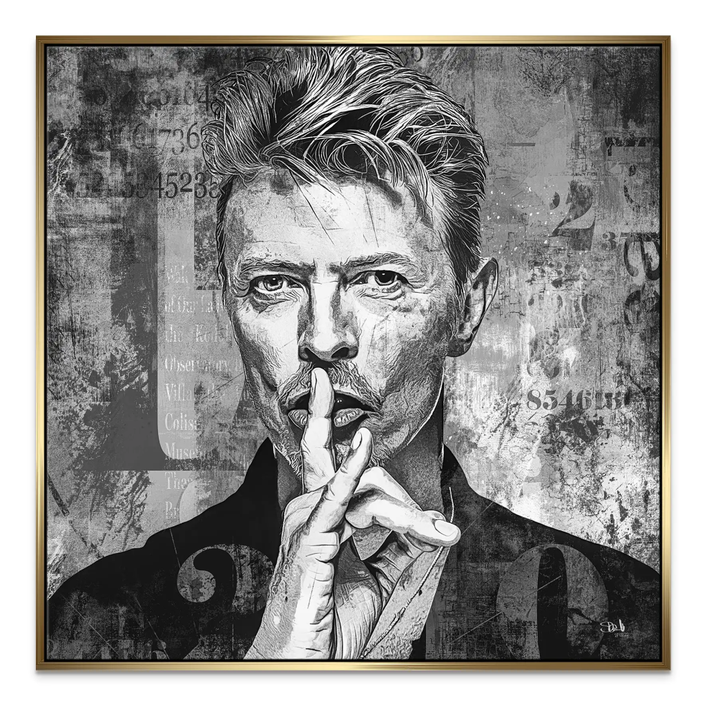 David Bowie Abstrakt Black Style Leinwand Bild INGALERIE