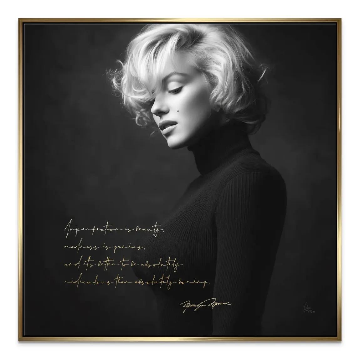 Marilyn Monroe Diva Leinwand Bild