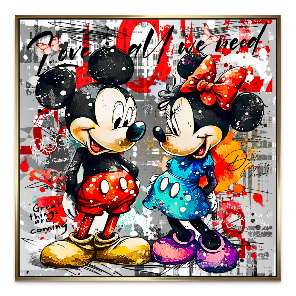 Micky Minnie Love Leinwand Bild INGALERIE