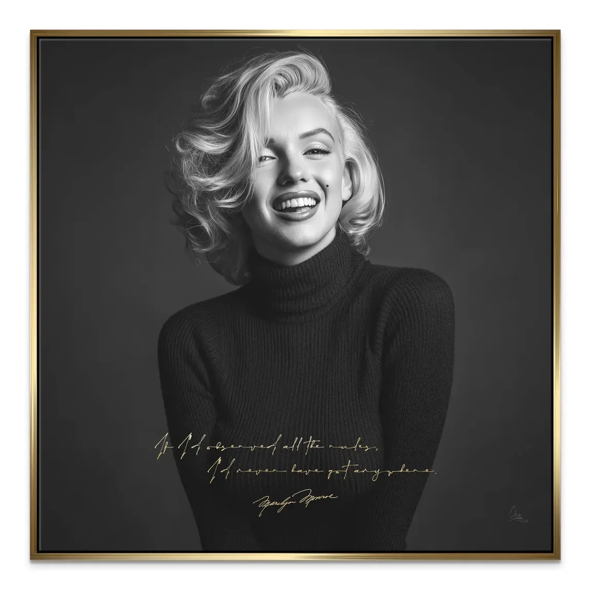 Marilyn Monroe Lächeln Leinwand Bild