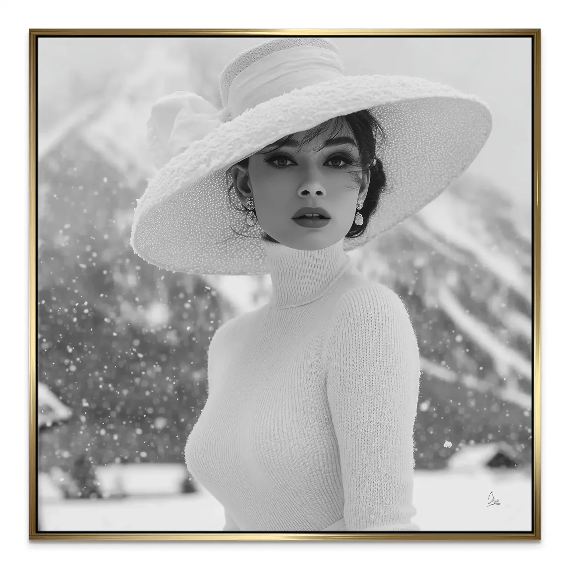 Audrey Hepburn Aspen Portrait Leinwand Bild