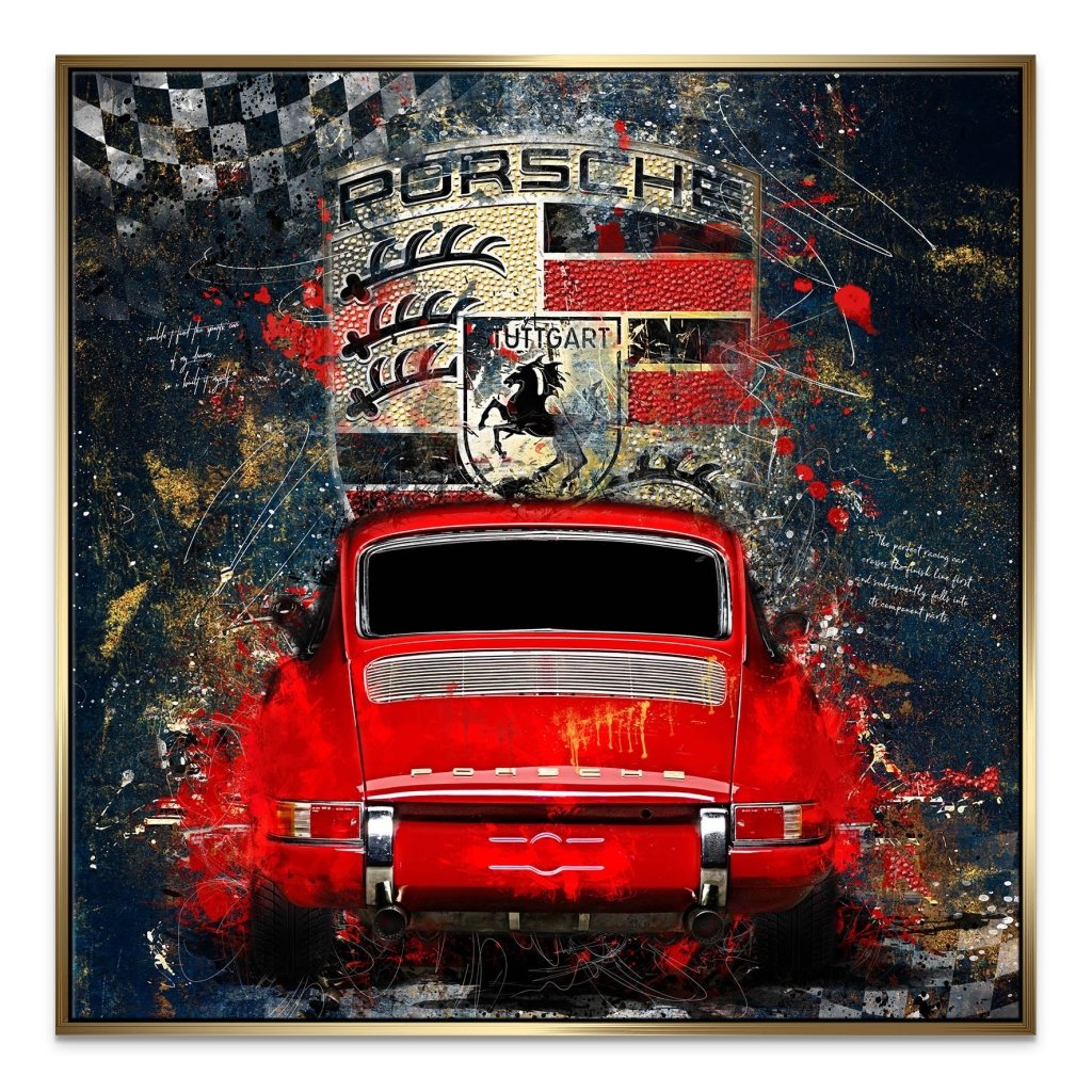 Porsche 911 Modern Abstrakt Leinwand Bild INGALERIE