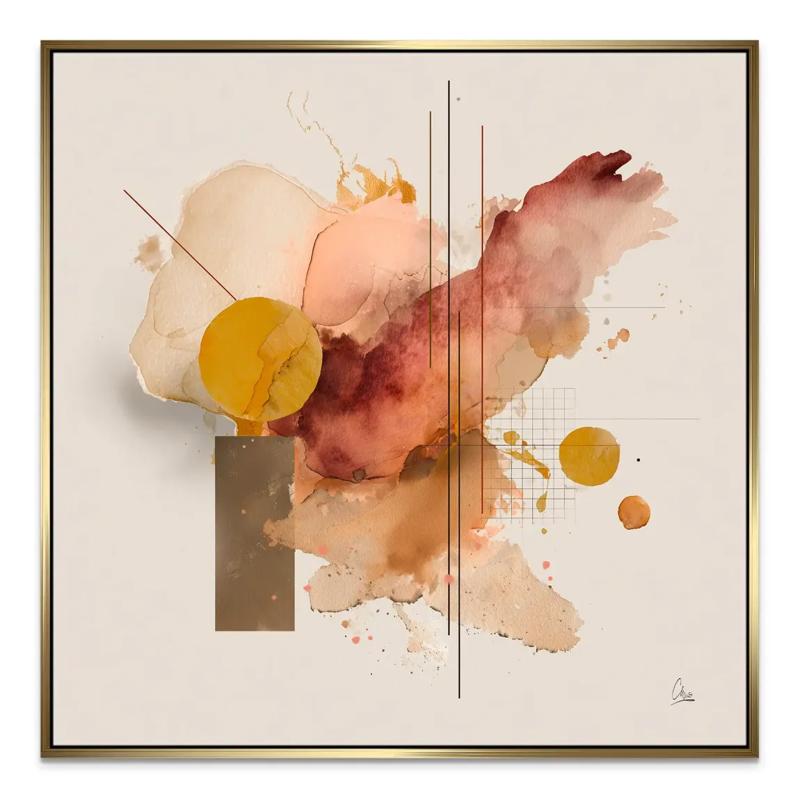 Amber Flow Leinwand Bild