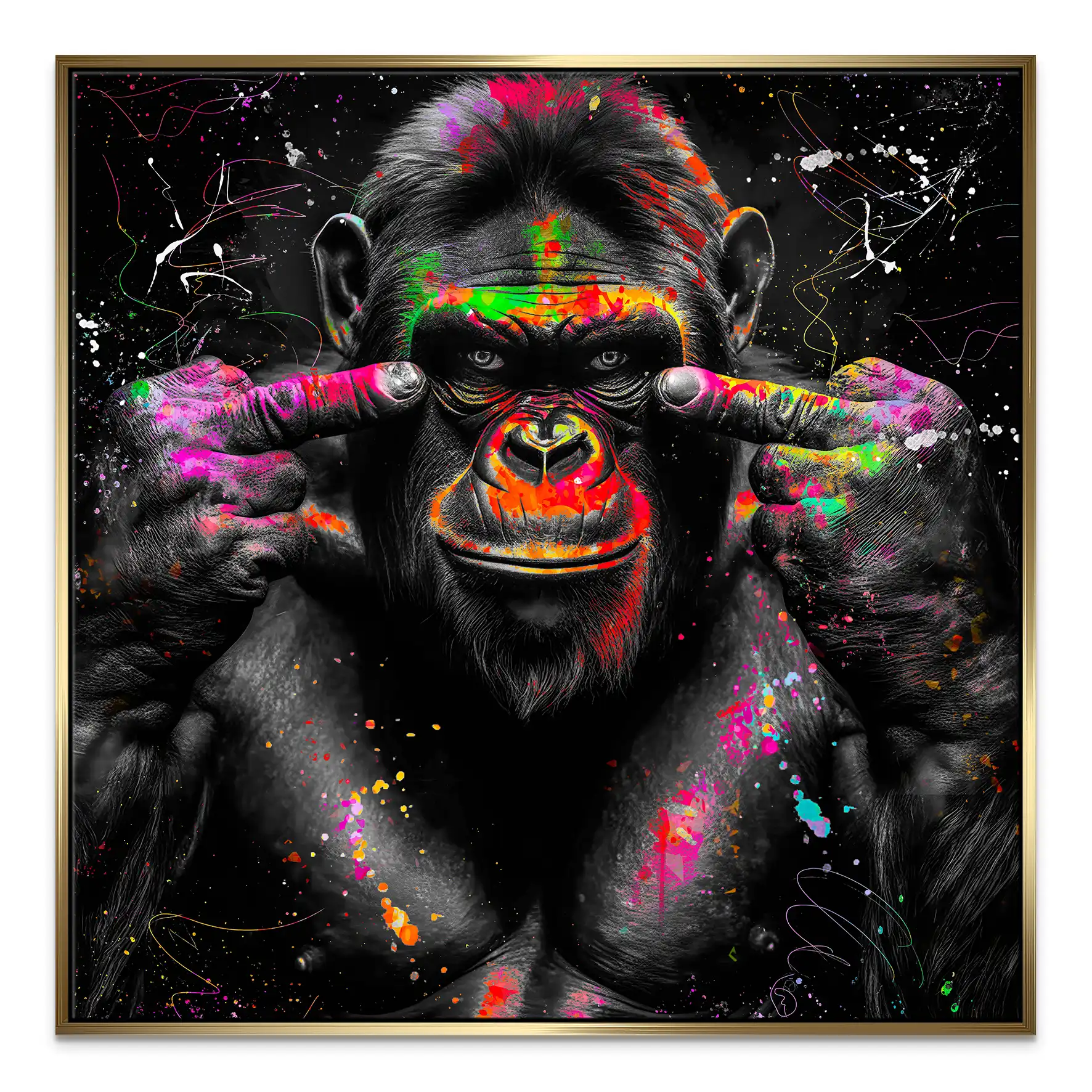 Bad Gorilla Leinwand Bild INGALERIE