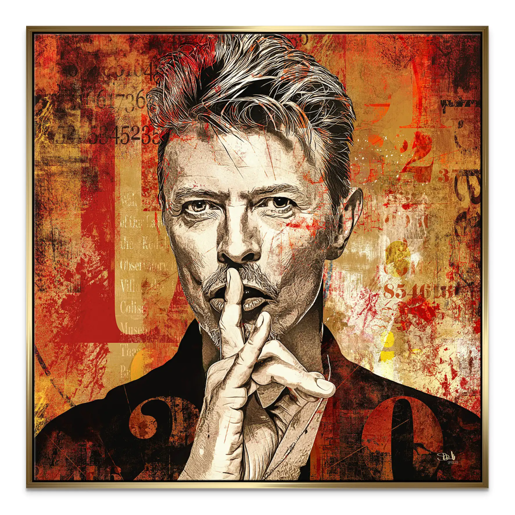 David Bowie Abstrakt Red Style Leinwand Bild INGALERIE