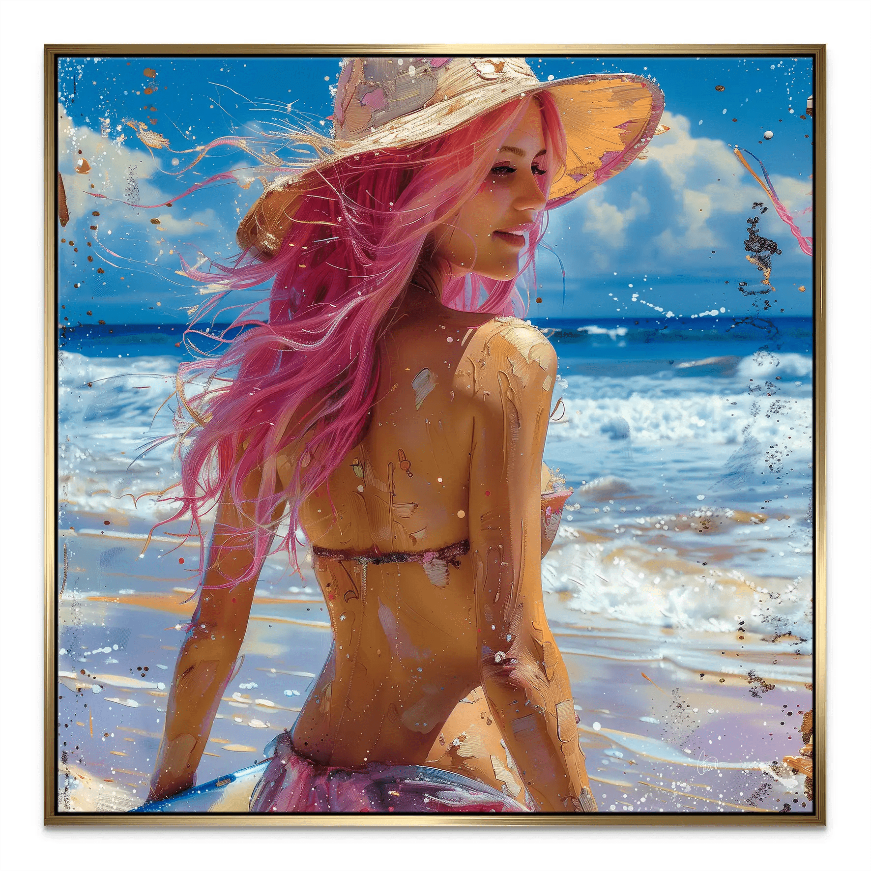 Beach Girl Leinwand Bild INGALERIE