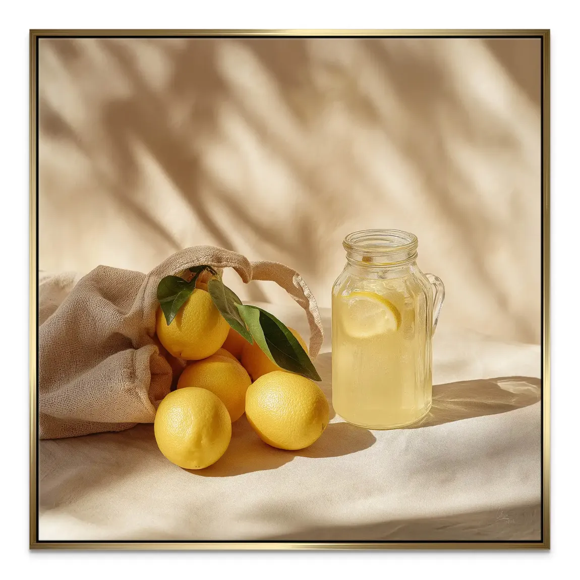 Zitronen Stillleben Leinwand Bild
