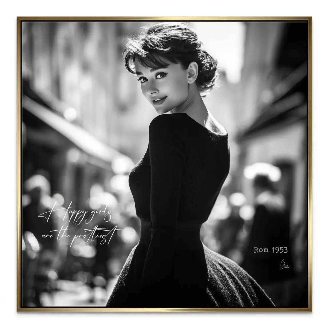 Audrey Hepburn Roma Leinwand Bild