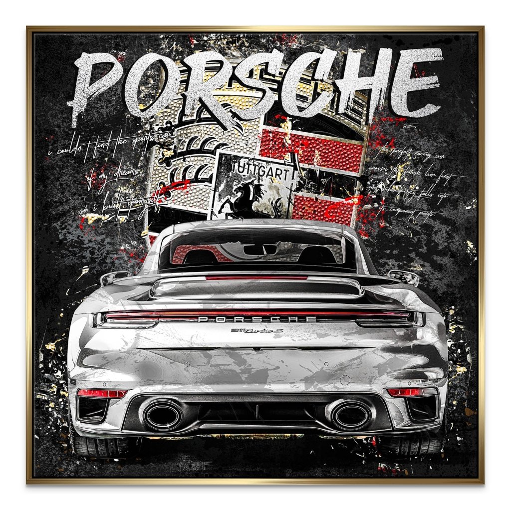 Porsche Turbo Abstrakt Leinwand Bild INGALERIE