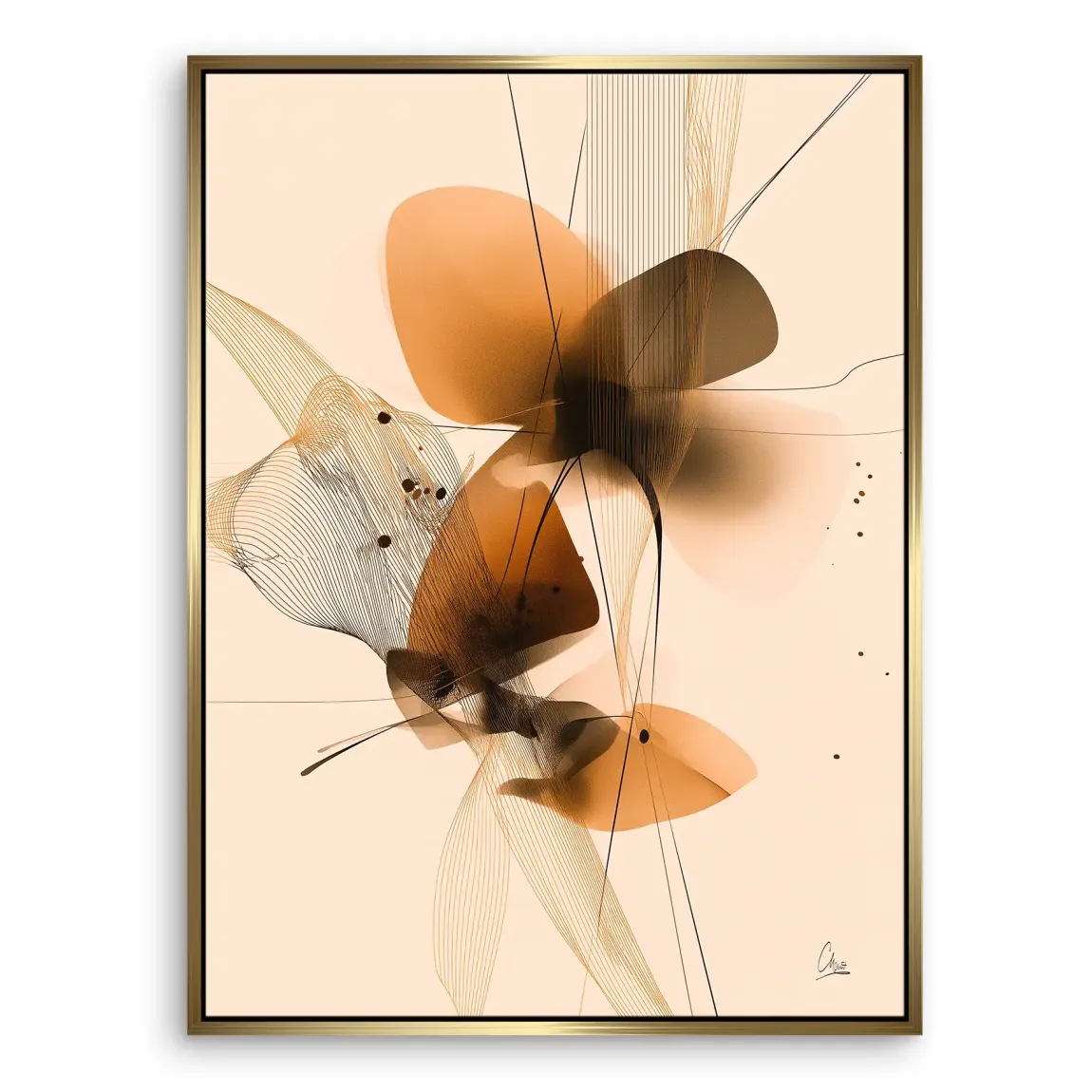 Amber Flow Harmony Leinwand Bild