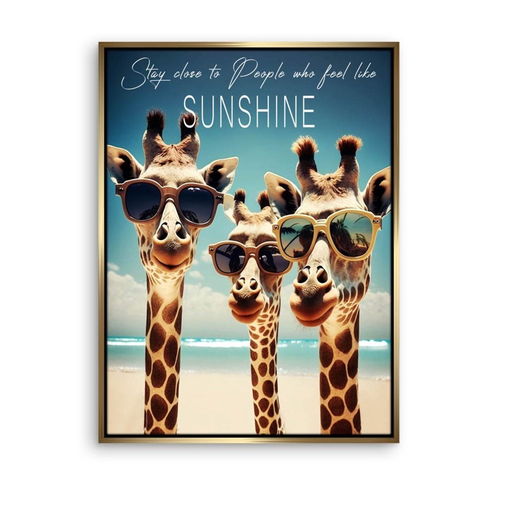 Giraffe Sunshine Leinwand Bild INGALERIE