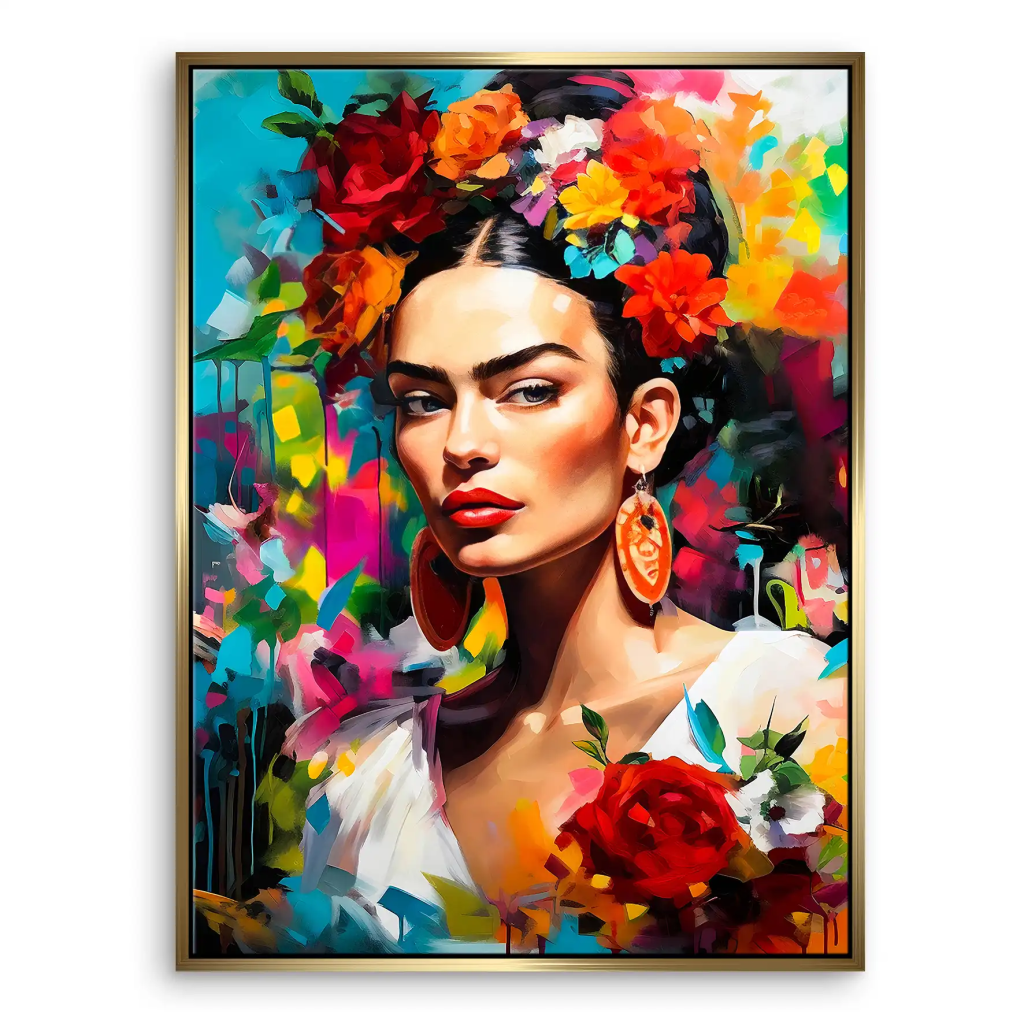 Frida Kahlo Flower Leinwand Bild INGALERIE