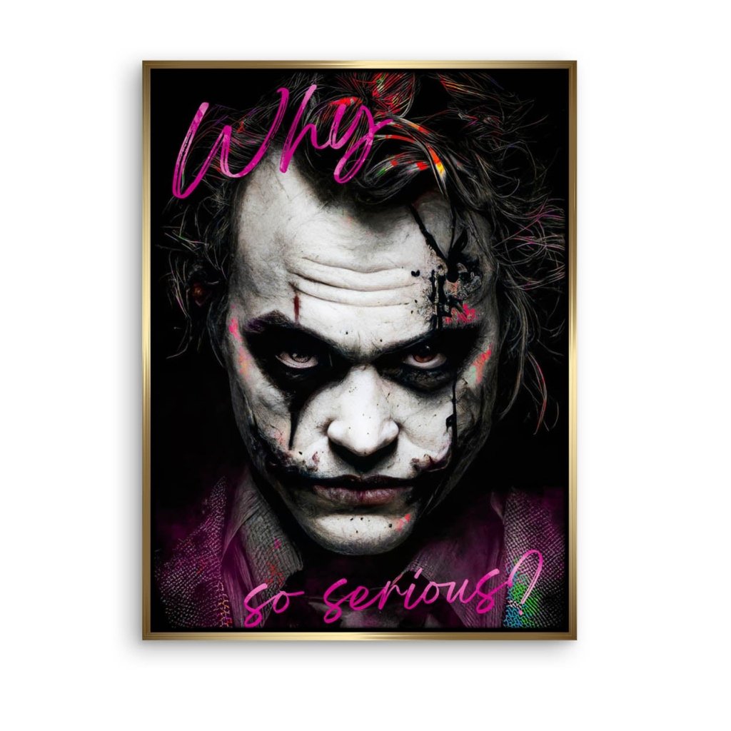 Joker Serious Style Leinwand Bild INGALERIE