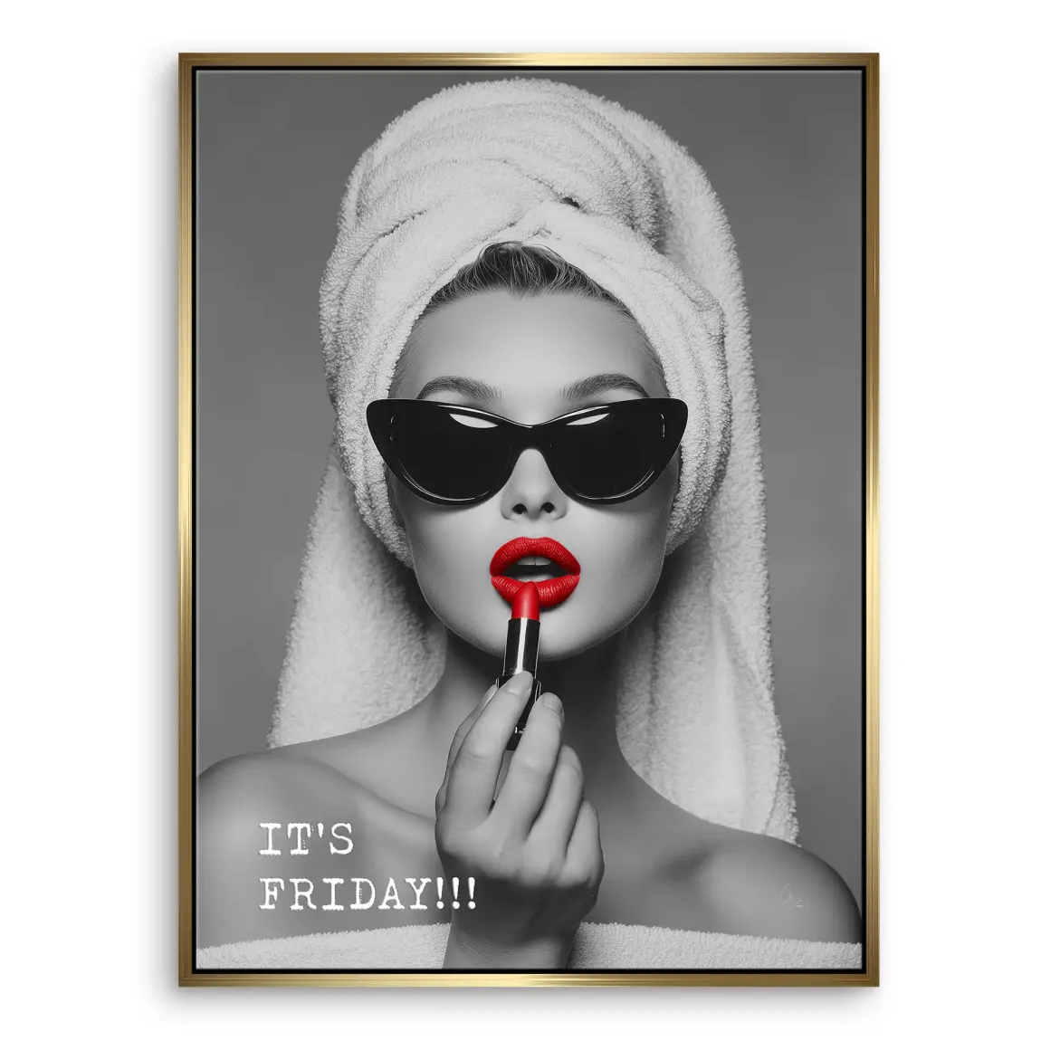 Friday Lipstick Leinwand Bild