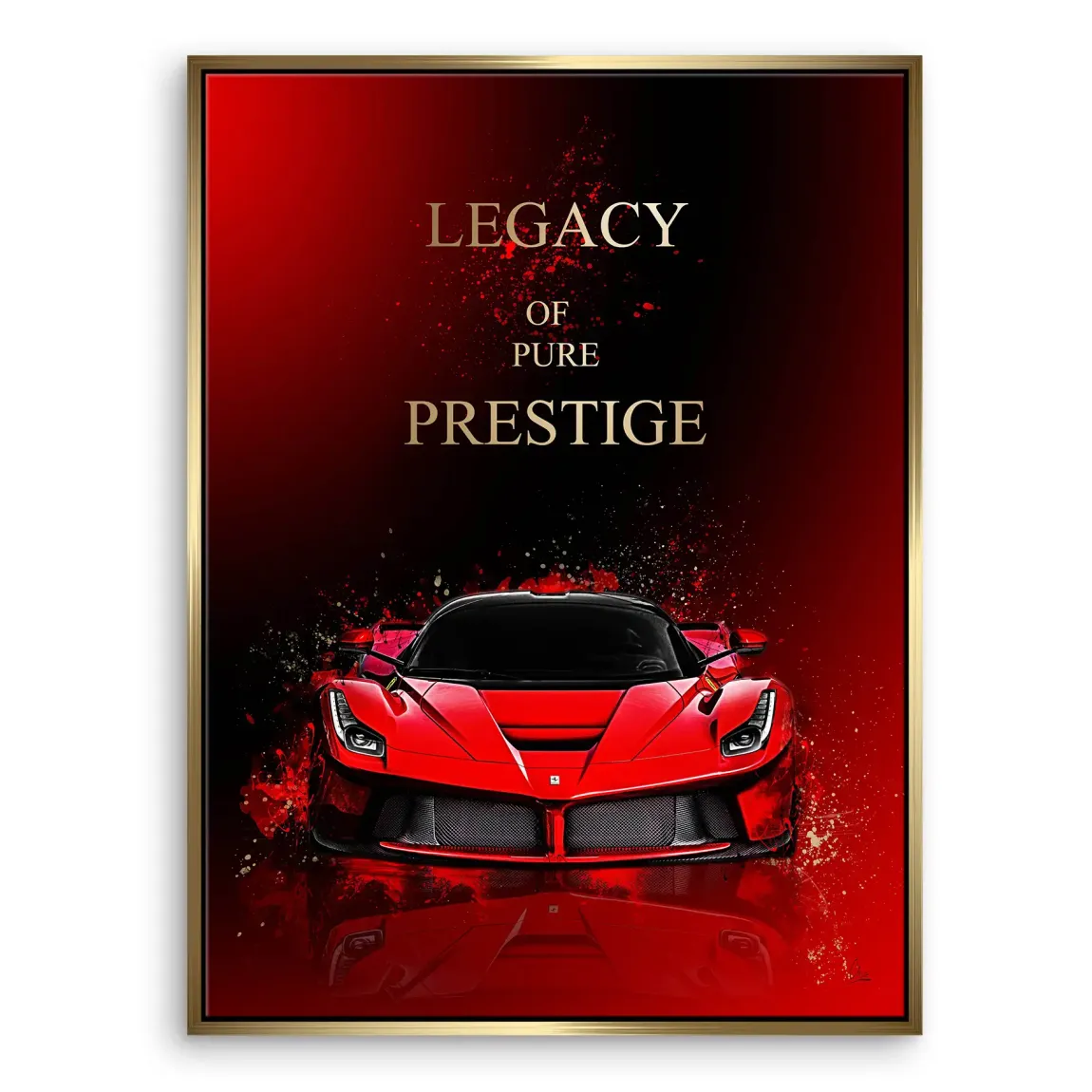 Red Prestige Ferrari Leinwand Bild
