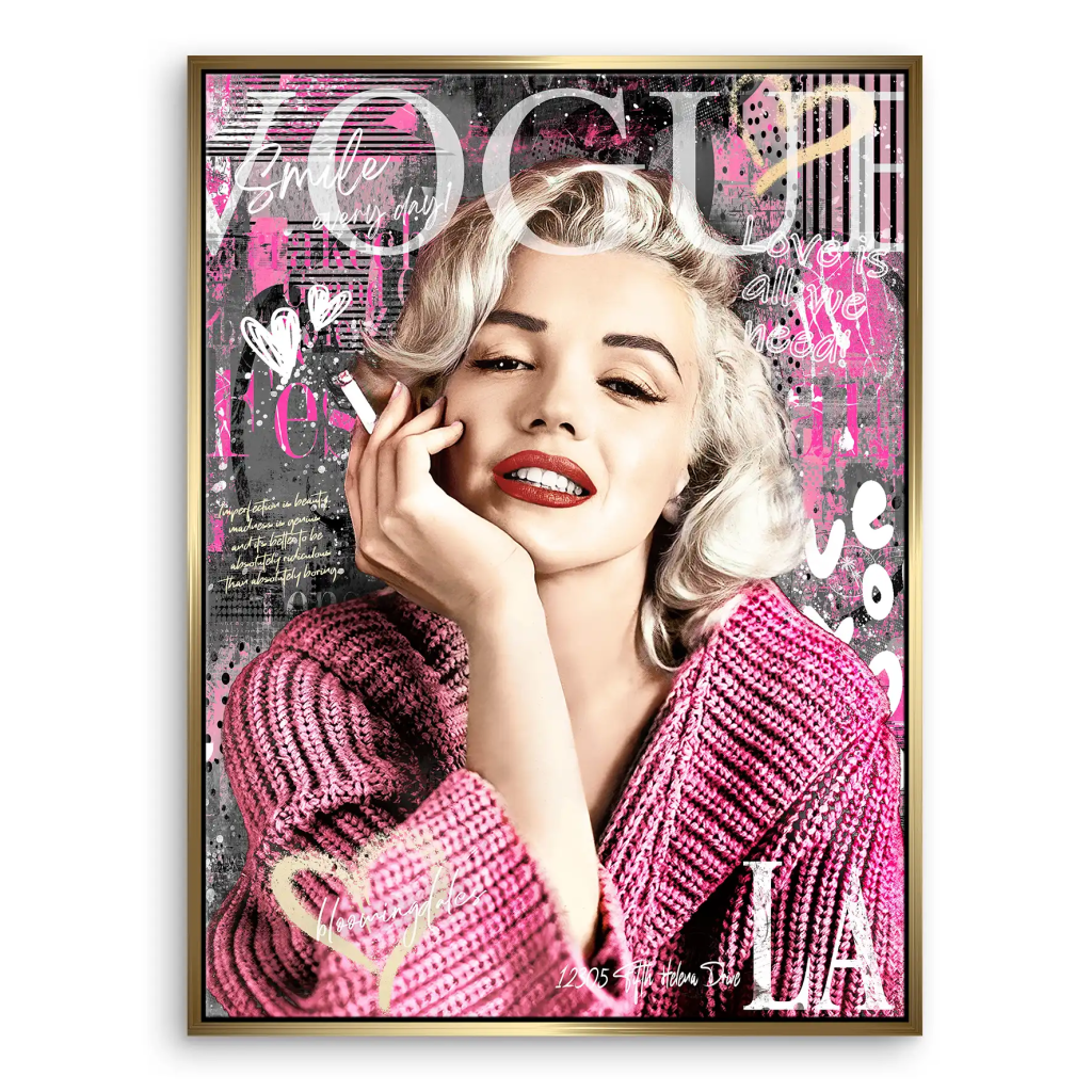 Pop Art Marilyn Monroe Vogue Leinwand Bild INGALERIE