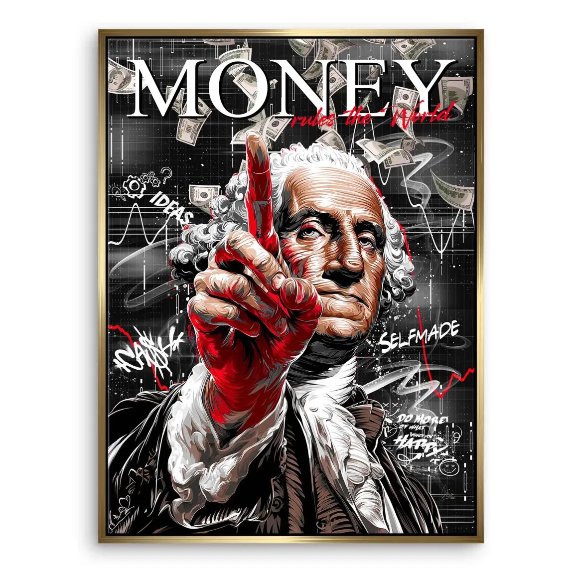 Money Leader Wallstreet Leinwand Bild