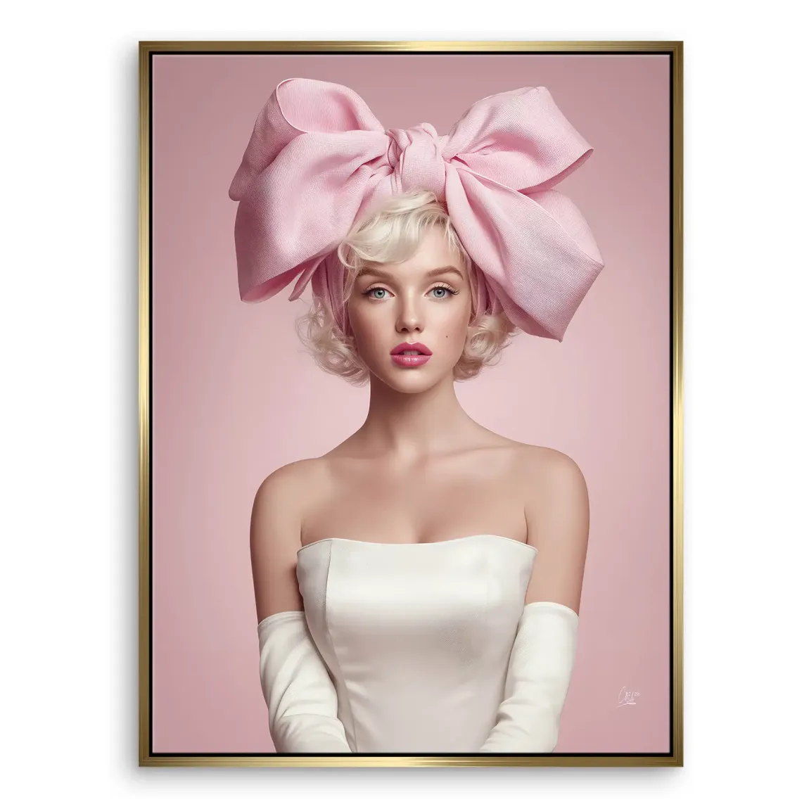 Marilyn Monroe Rosé Leinwand Bild
