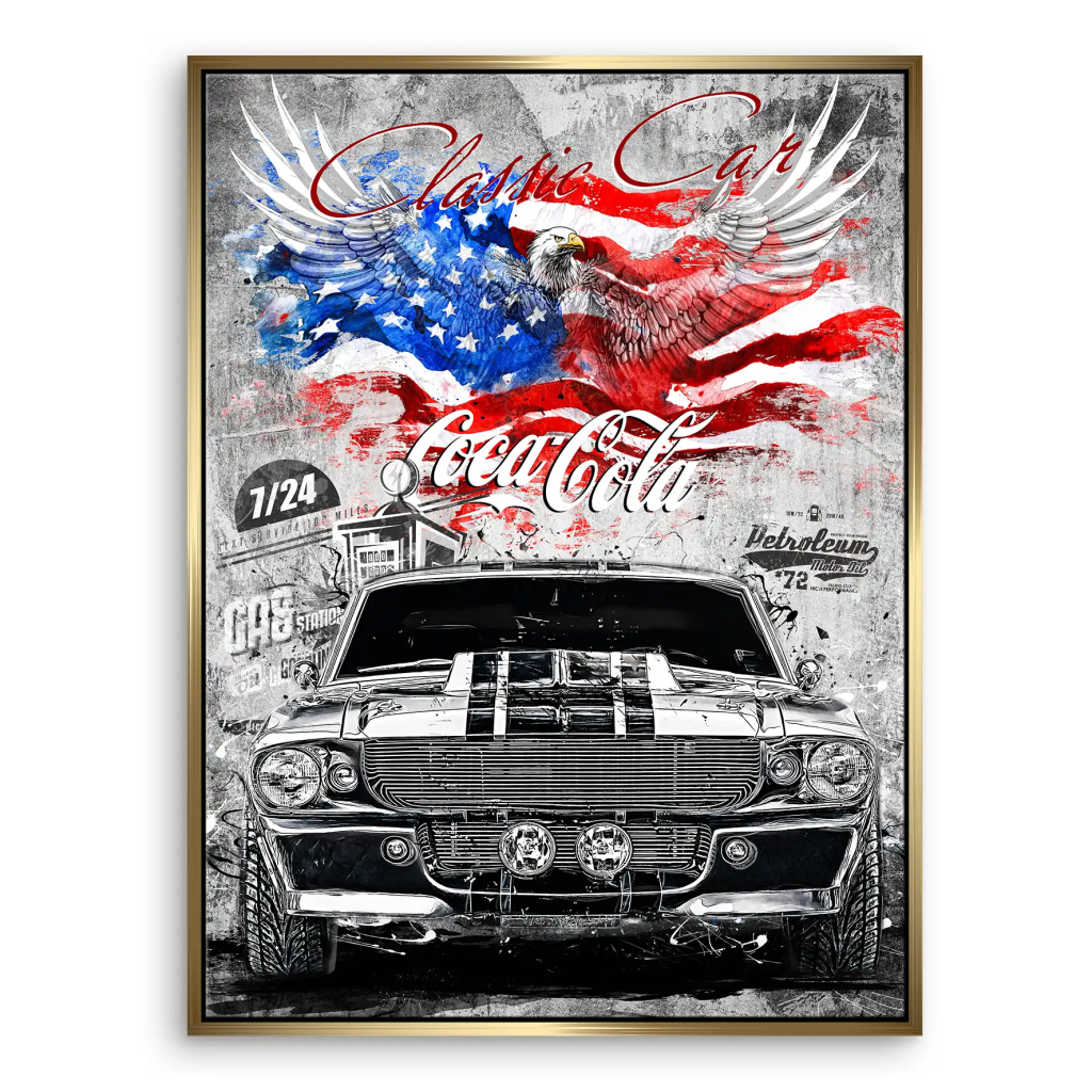 Ford Mustang Pop Art Modern Style Leinwand Bild INGALERIE