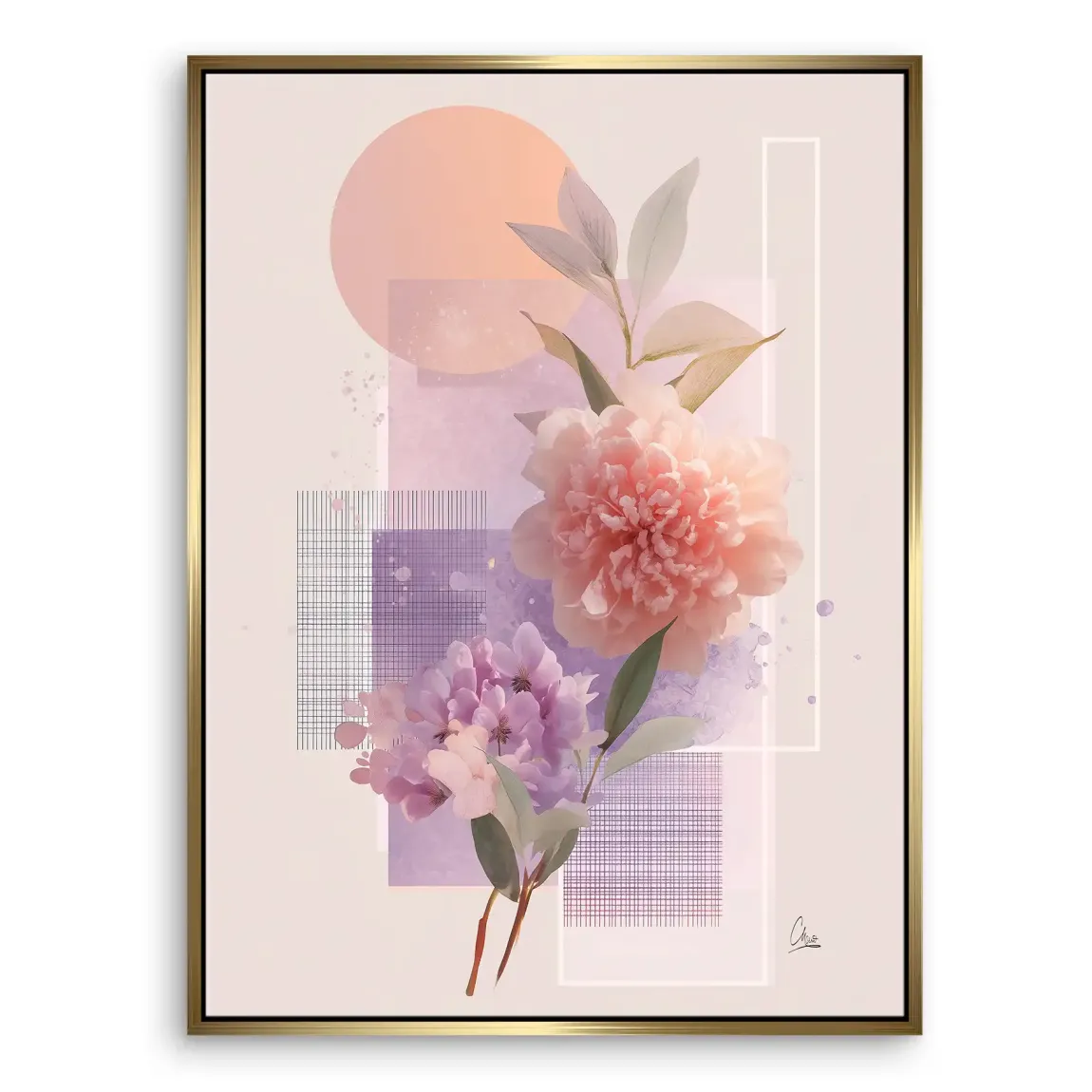 Soft Petal Harmony Leinwand Bild