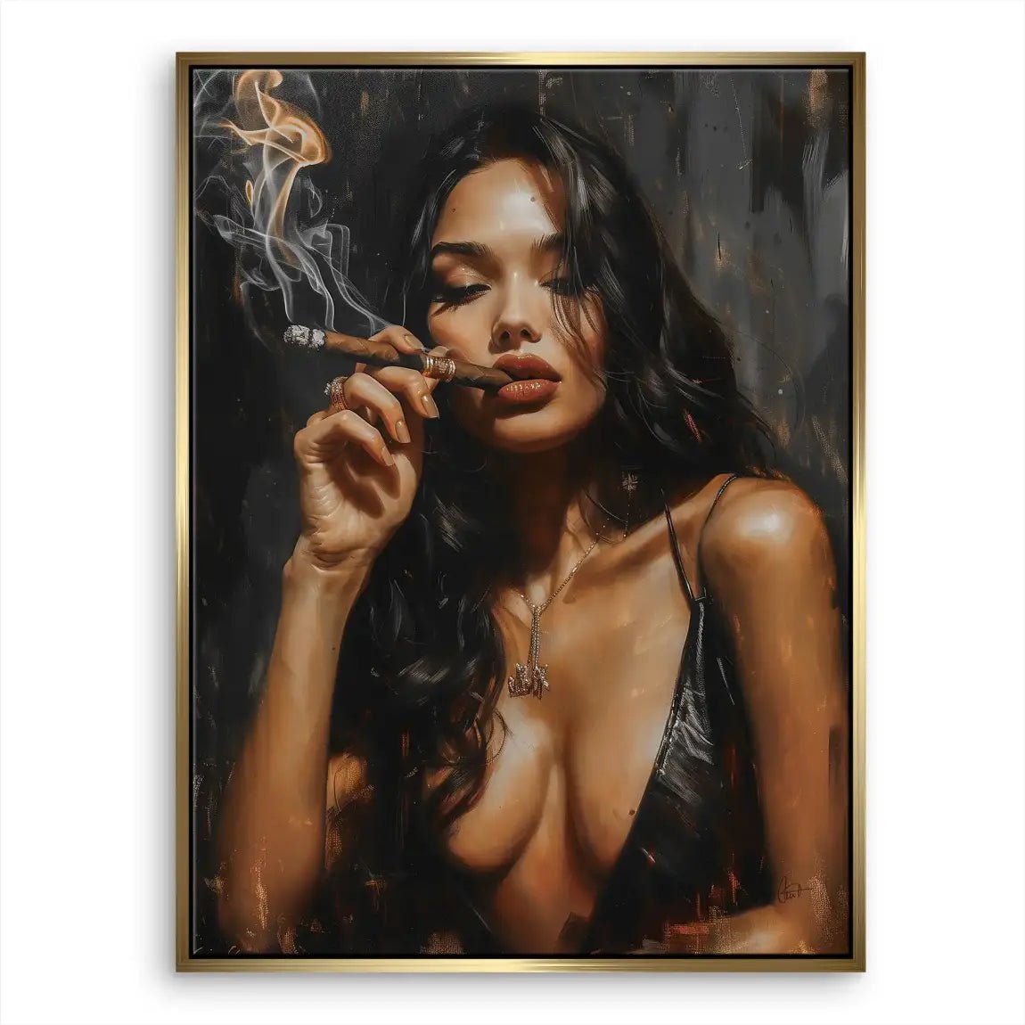 Smoking Girl Leinwand Bild INGALERIE