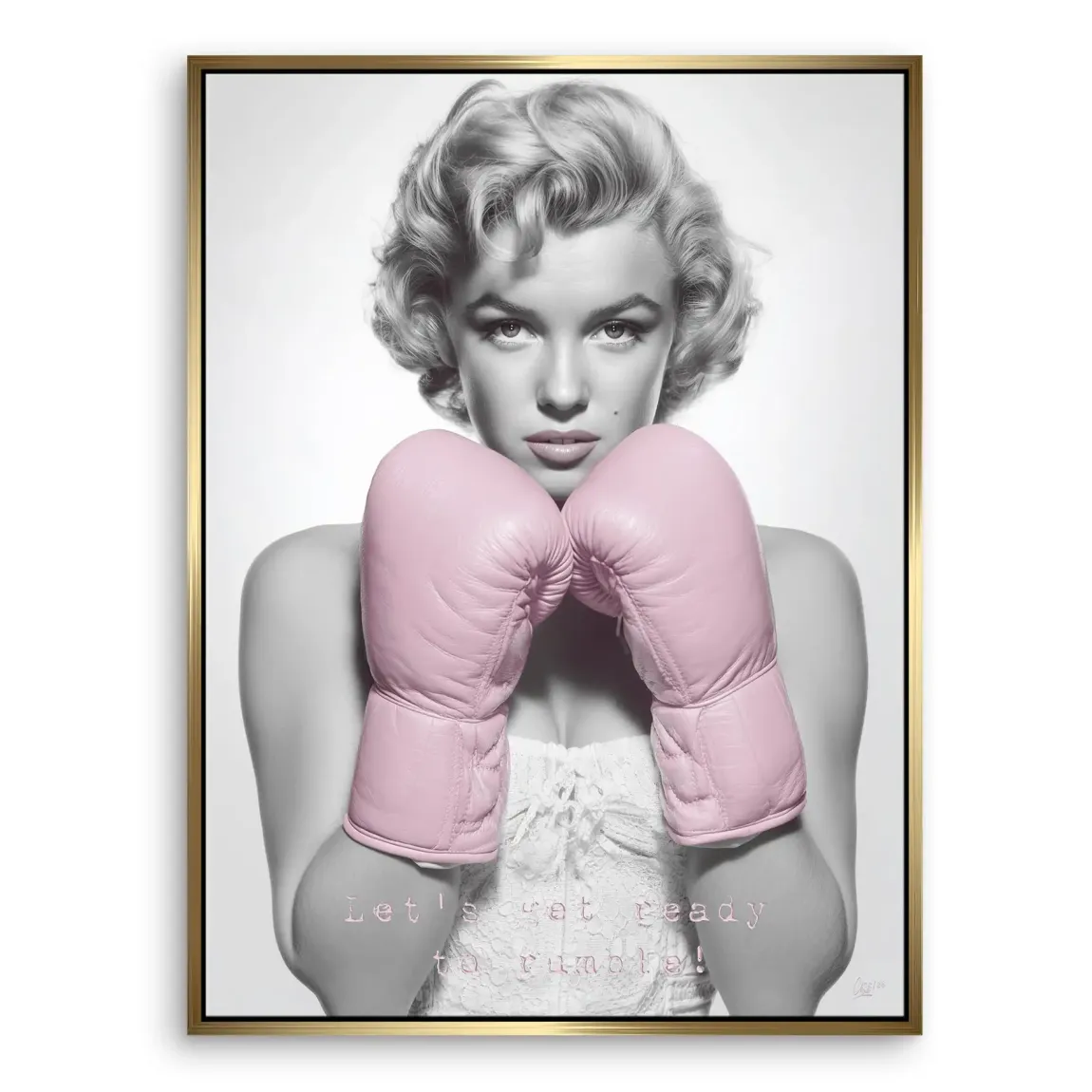 Boxing Marilyn Monroe Leinwand Bild