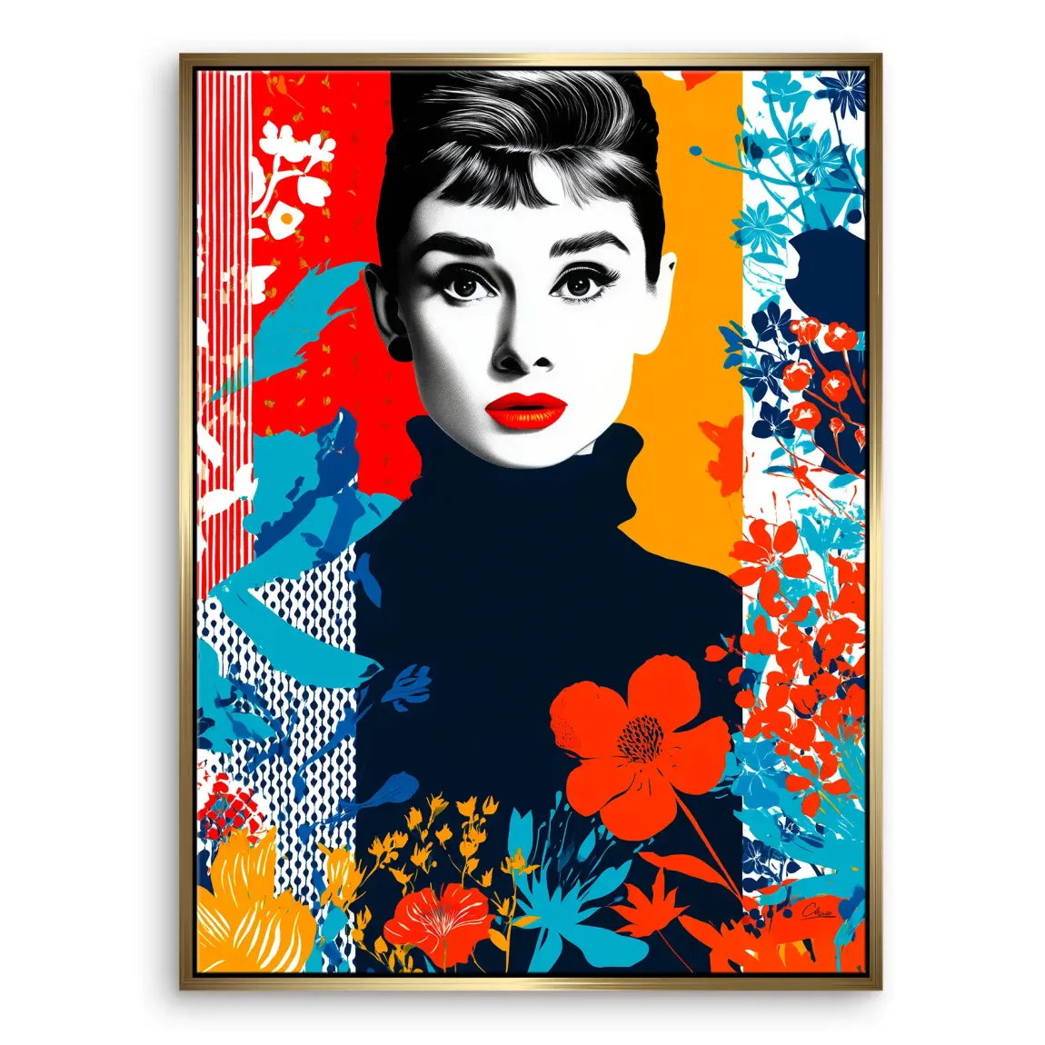 Audrey Hepburn Bloom Edition Leinwand Bild INGALERIE