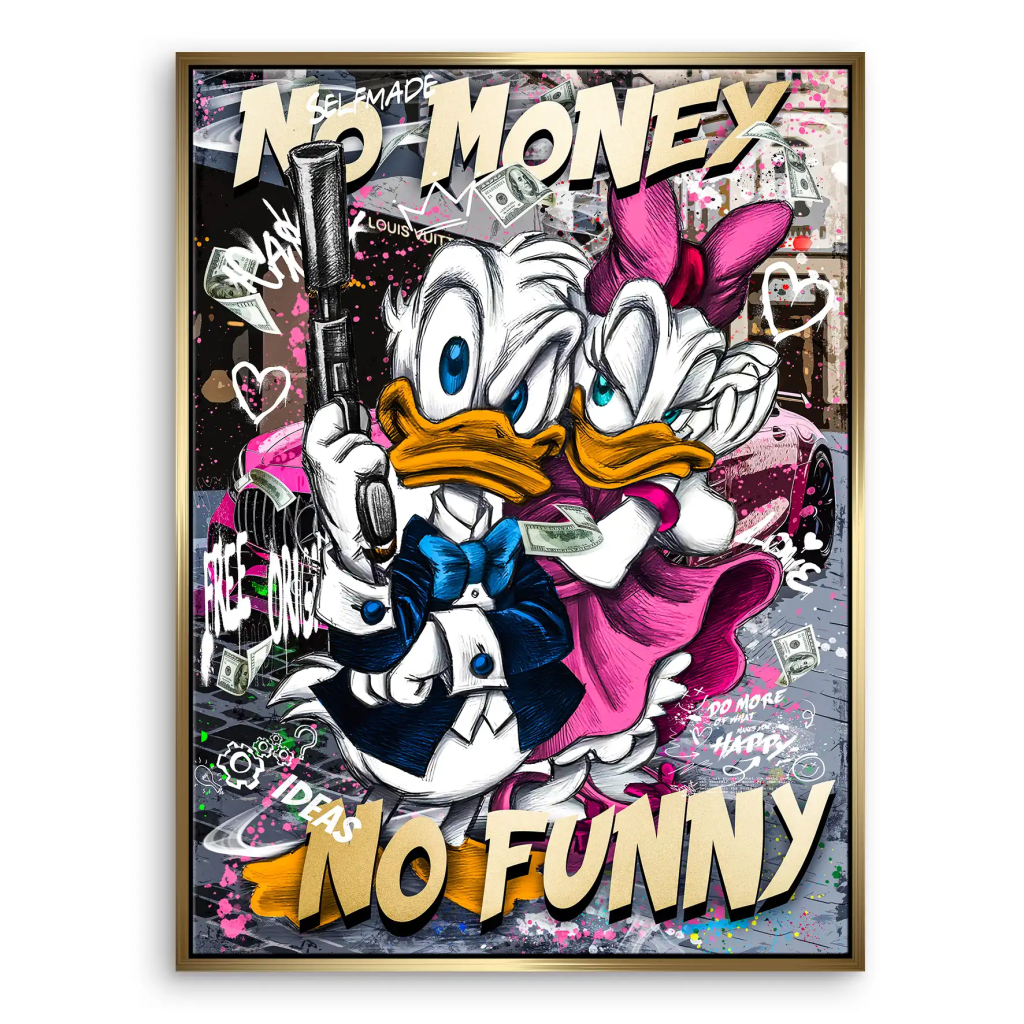 Donald No Money Leinwand Bild INGALERIE