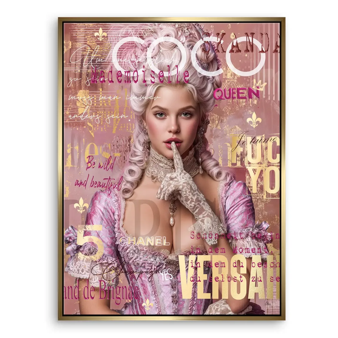Marie Antoinette Popart Leinwand Bild