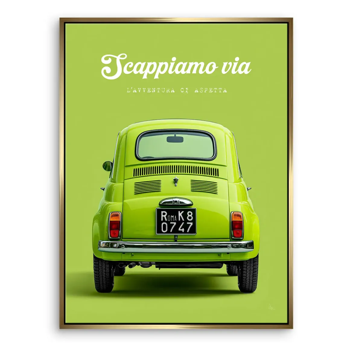 Fiat 500 Italia Leinwand Bild