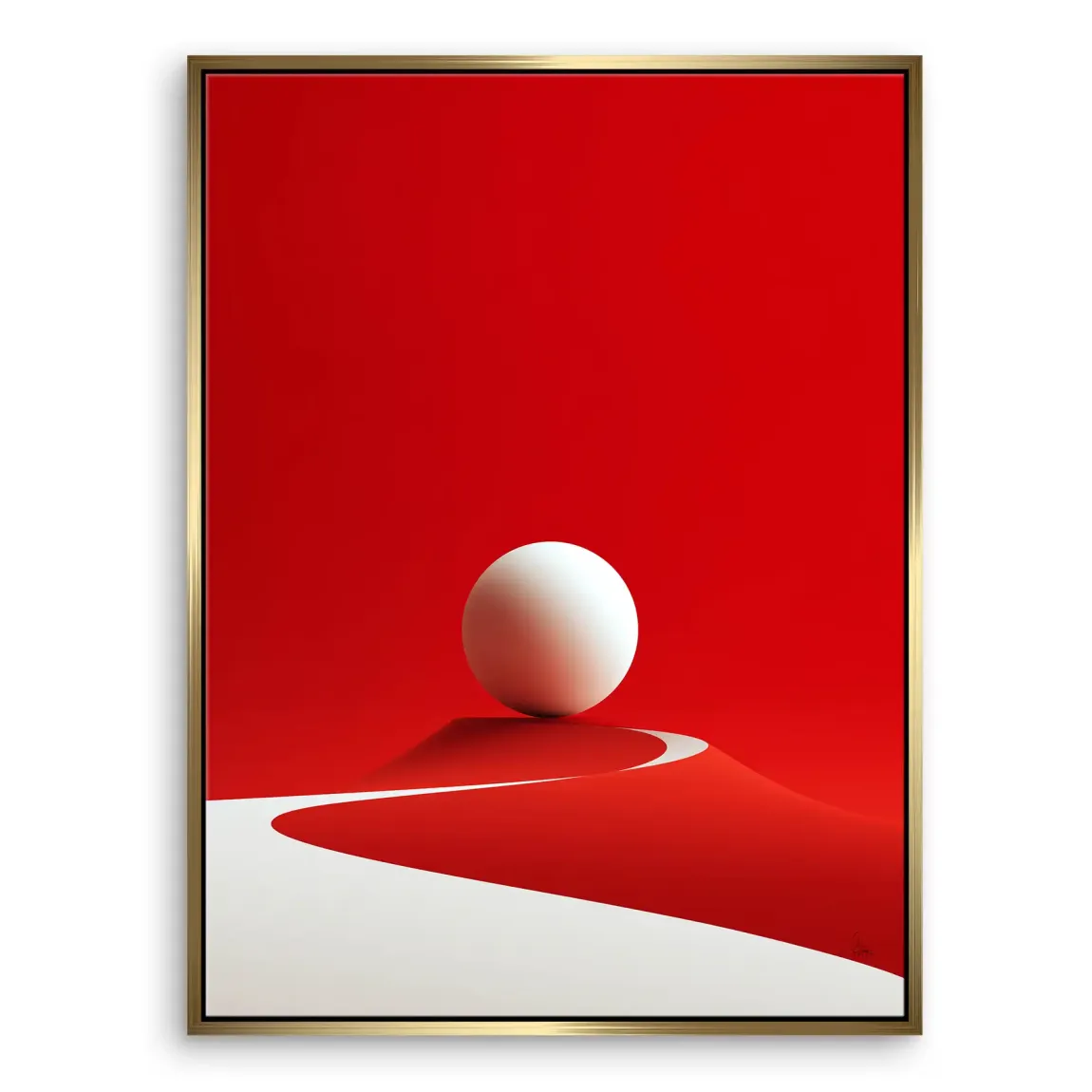 Rote Sphäre Leinwand Bild
