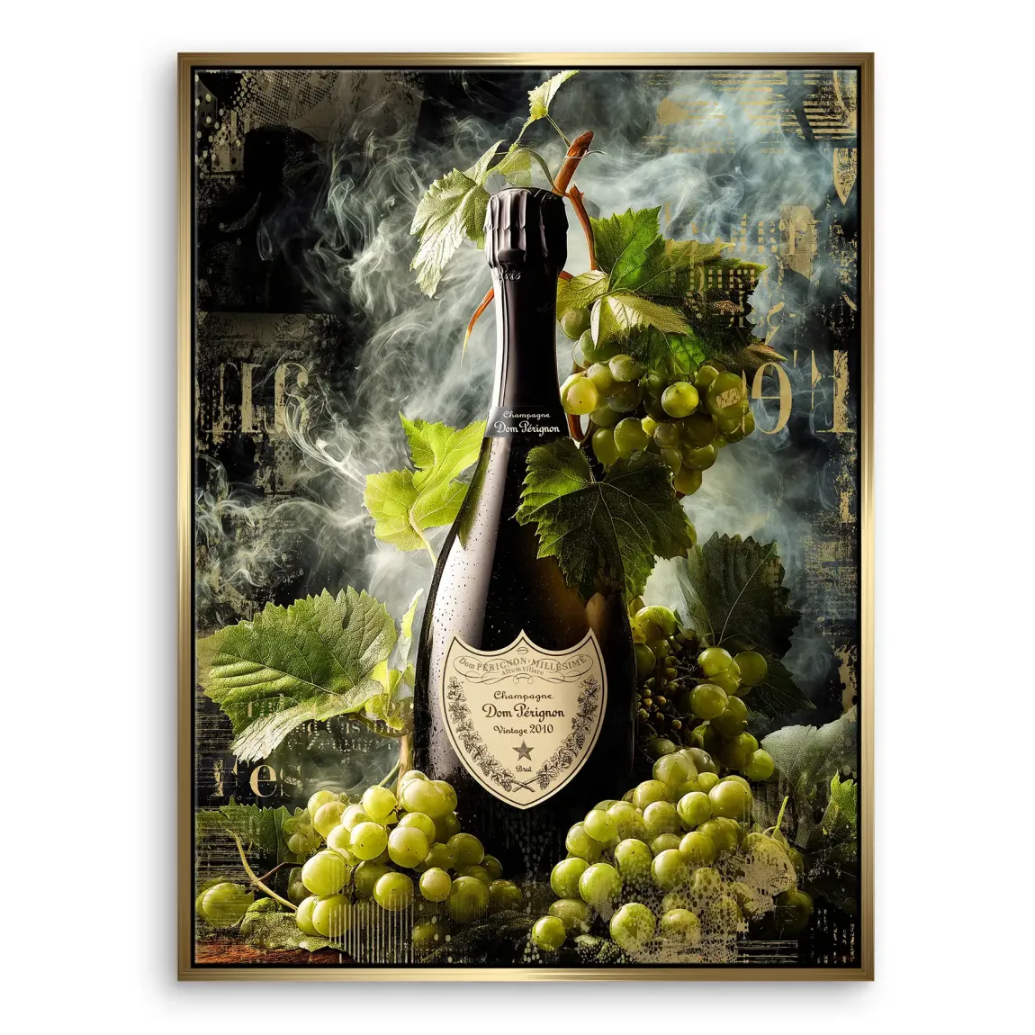 Champagner Reben Leinwand Bild